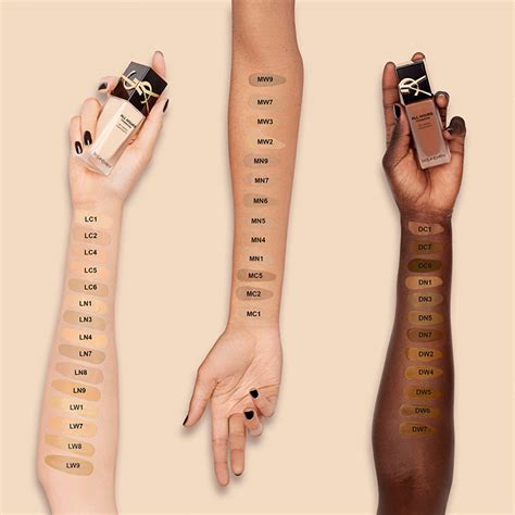 YSL foundation color guide